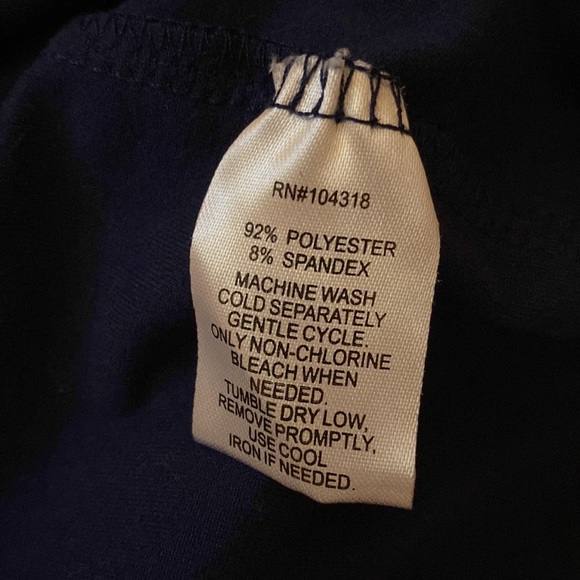 Very Soft Dark Blue Long Sleeve Shirt Dress - Picture 7 of 7